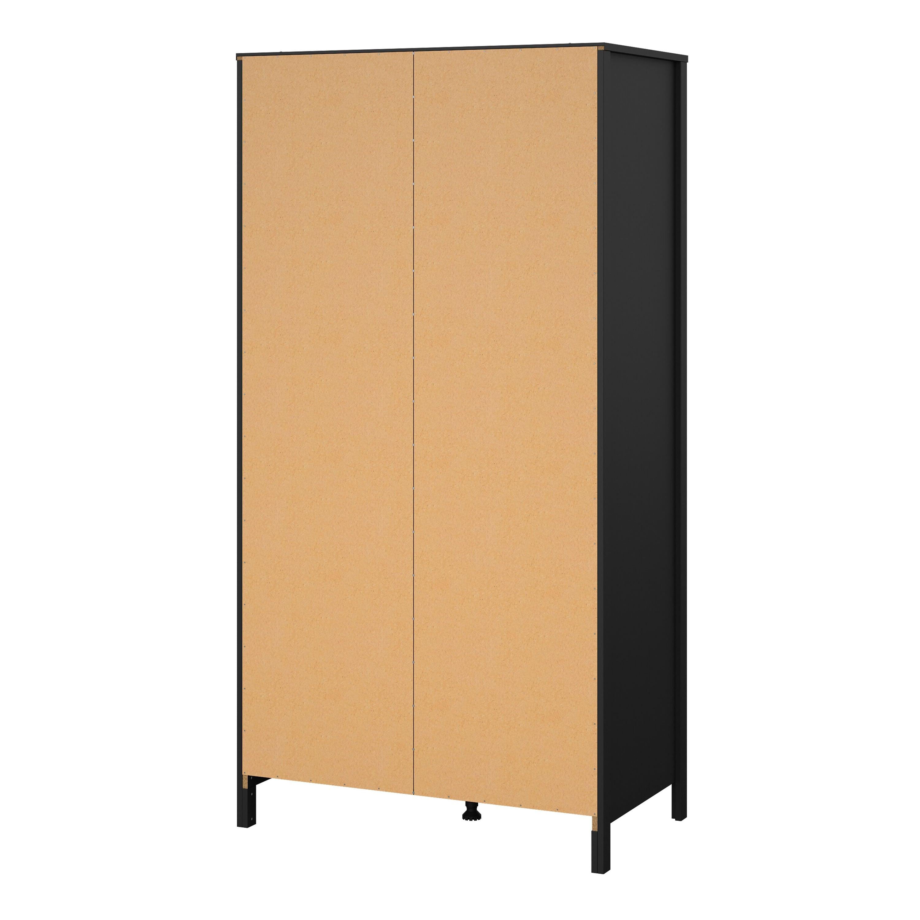 Madrid Wardrobe with 2 Doors in Matt Black - image 4