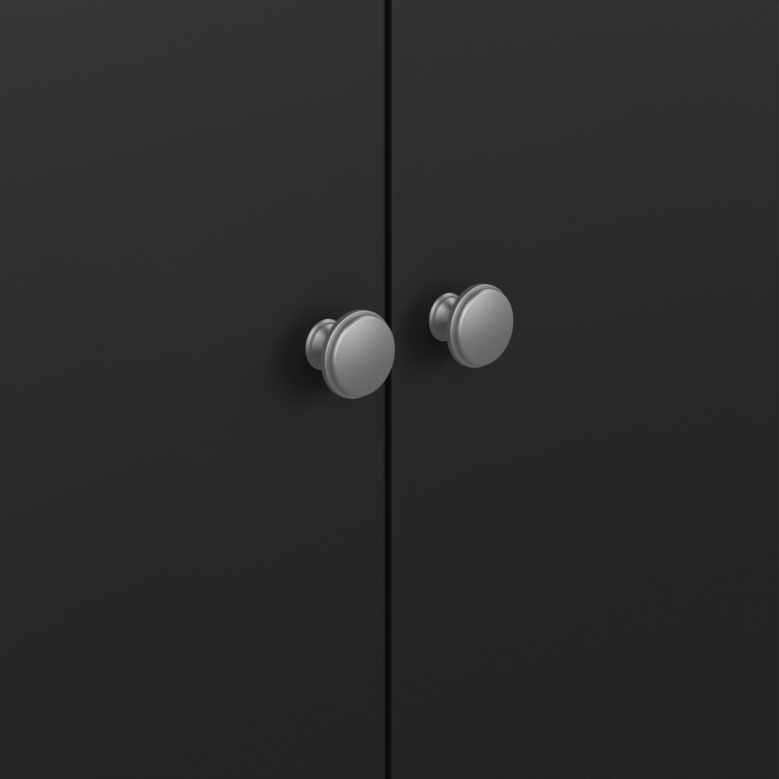 Madrid Wardrobe with 2 Doors in Matt Black - image 7