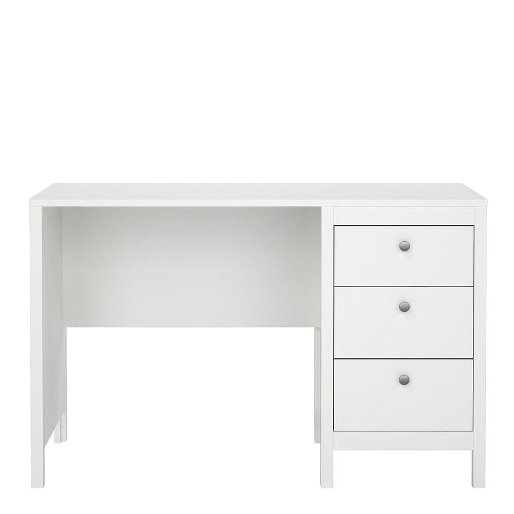Madrid Desk 3 Drawers White - image 2