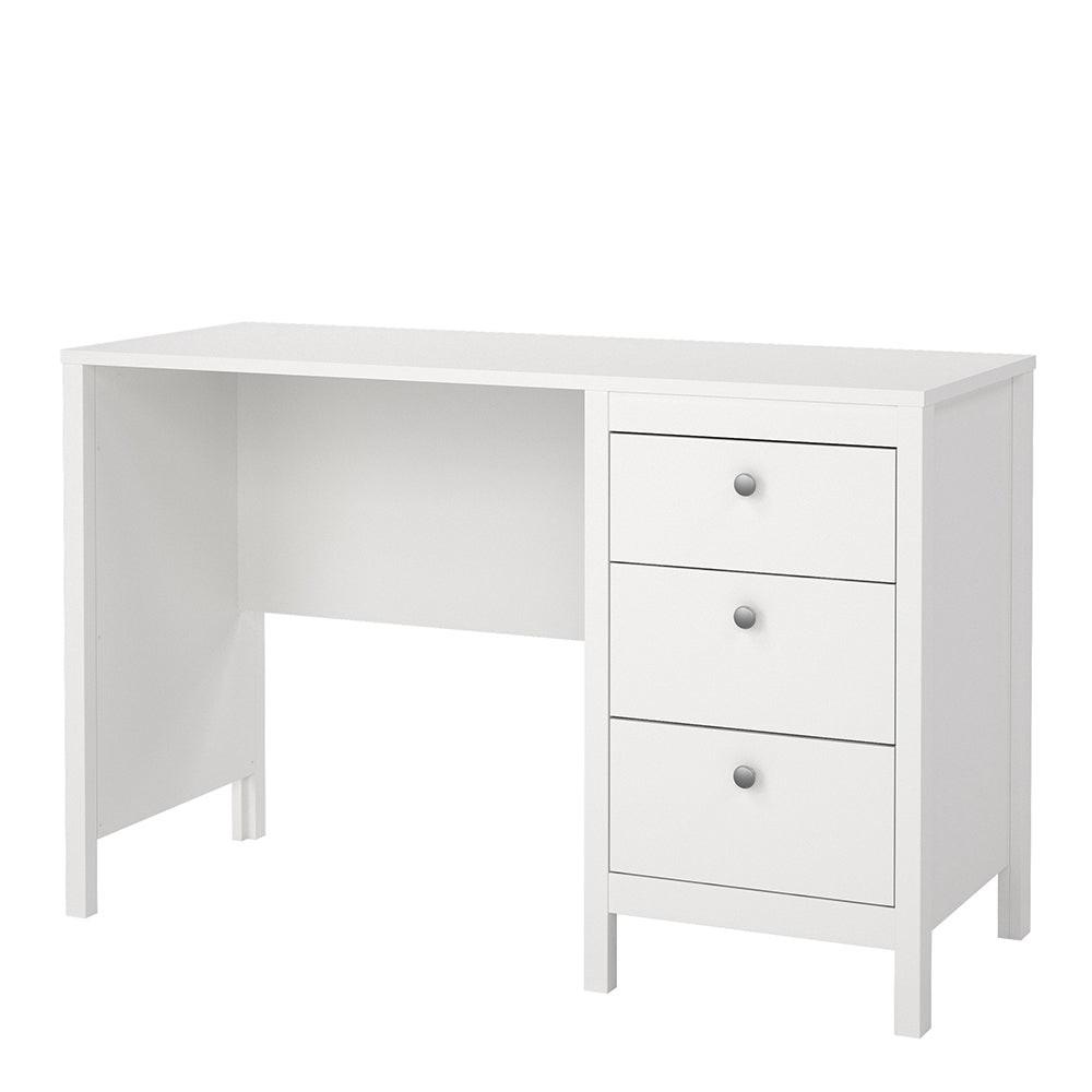 Madrid Desk 3 Drawers White - image 3