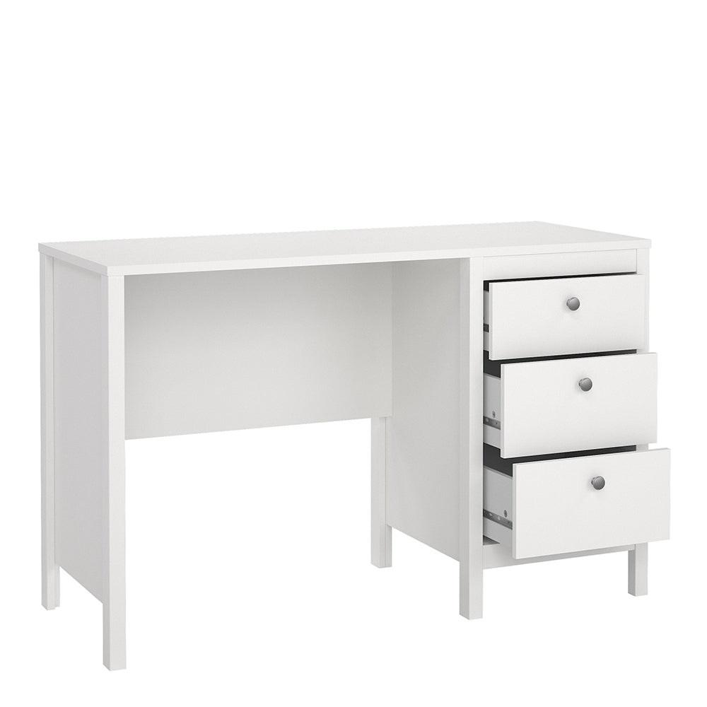 Madrid Desk 3 Drawers White - image 5