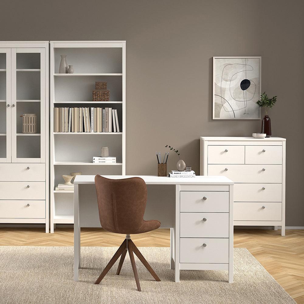 Madrid Desk 3 Drawers White - image 6