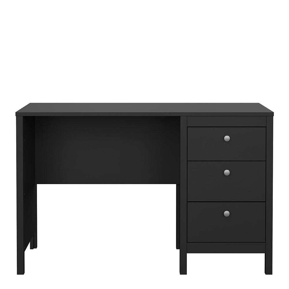 Madrid Desk 3 Drawers Matt Black - image 2