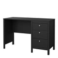 Madrid Desk 3 Drawers Matt Black - image 3