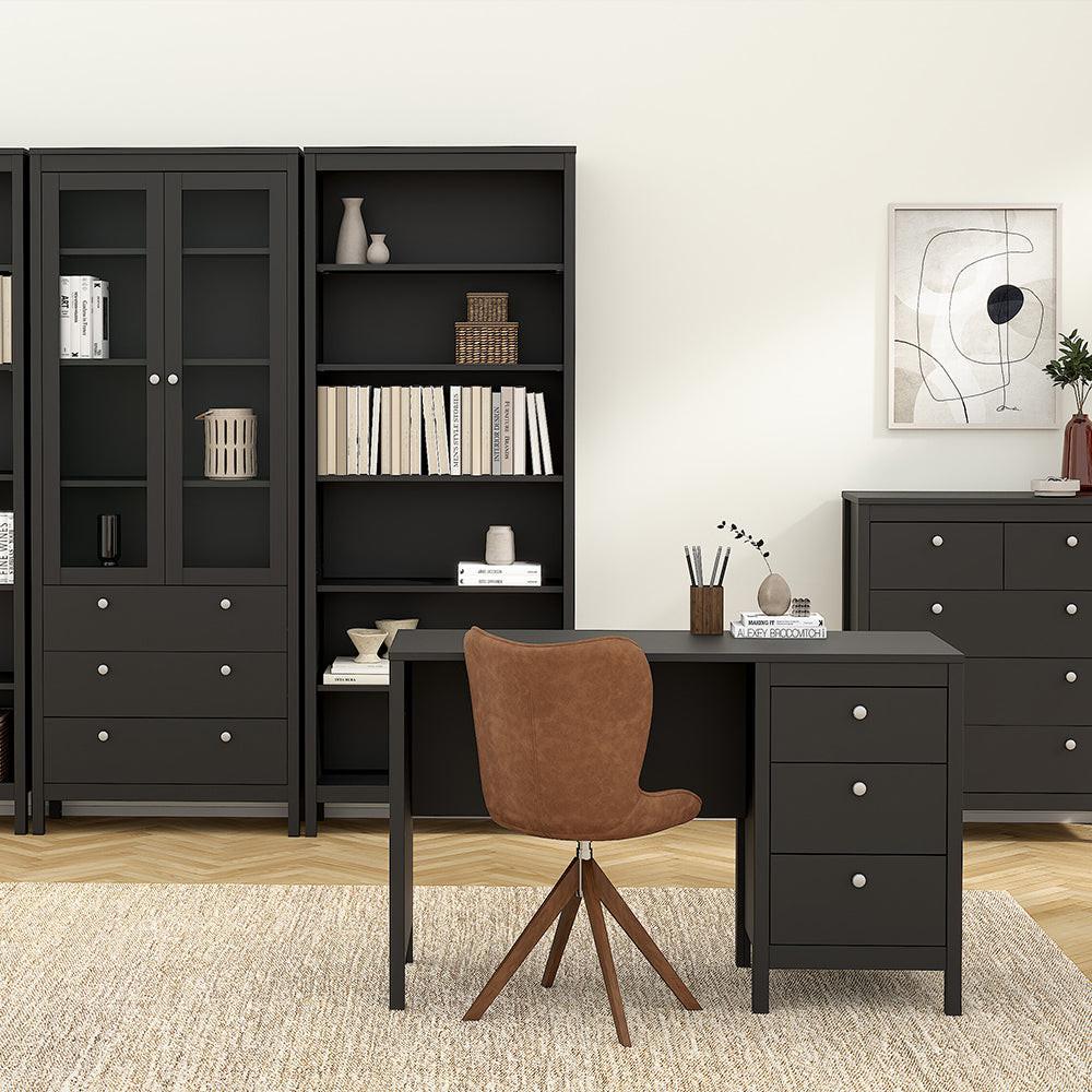 Madrid Desk 3 Drawers Matt Black - image 6
