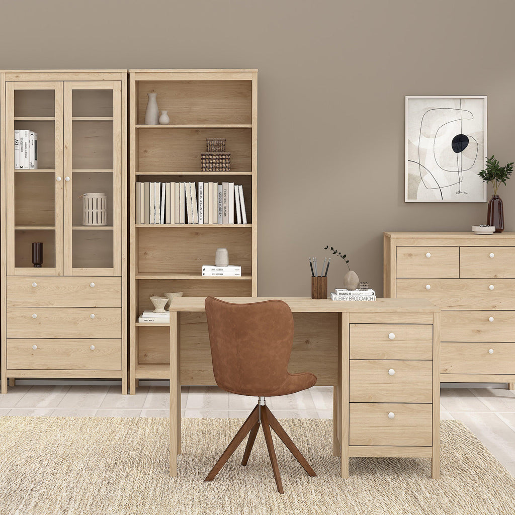 Madrid Desk 3 Drawers in Jackson Hickory Oak - image 6