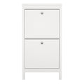 Madrid Shoe Cabinet 2 Flip Down Doors White - image 2