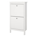 Madrid Shoe Cabinet 2 Flip Down Doors White - image 3