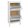 Madrid Shoe Cabinet 2 Flip Down Doors White - image 5