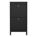 Madrid Shoe Cabinet 2 Flip Down Doors Matt Black - image 2