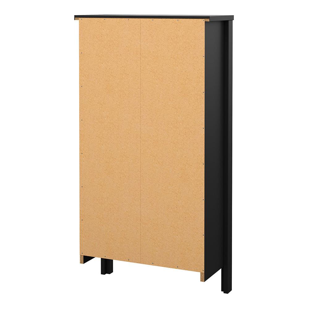 Madrid Shoe Cabinet 2 Flip Down Doors Matt Black - image 4