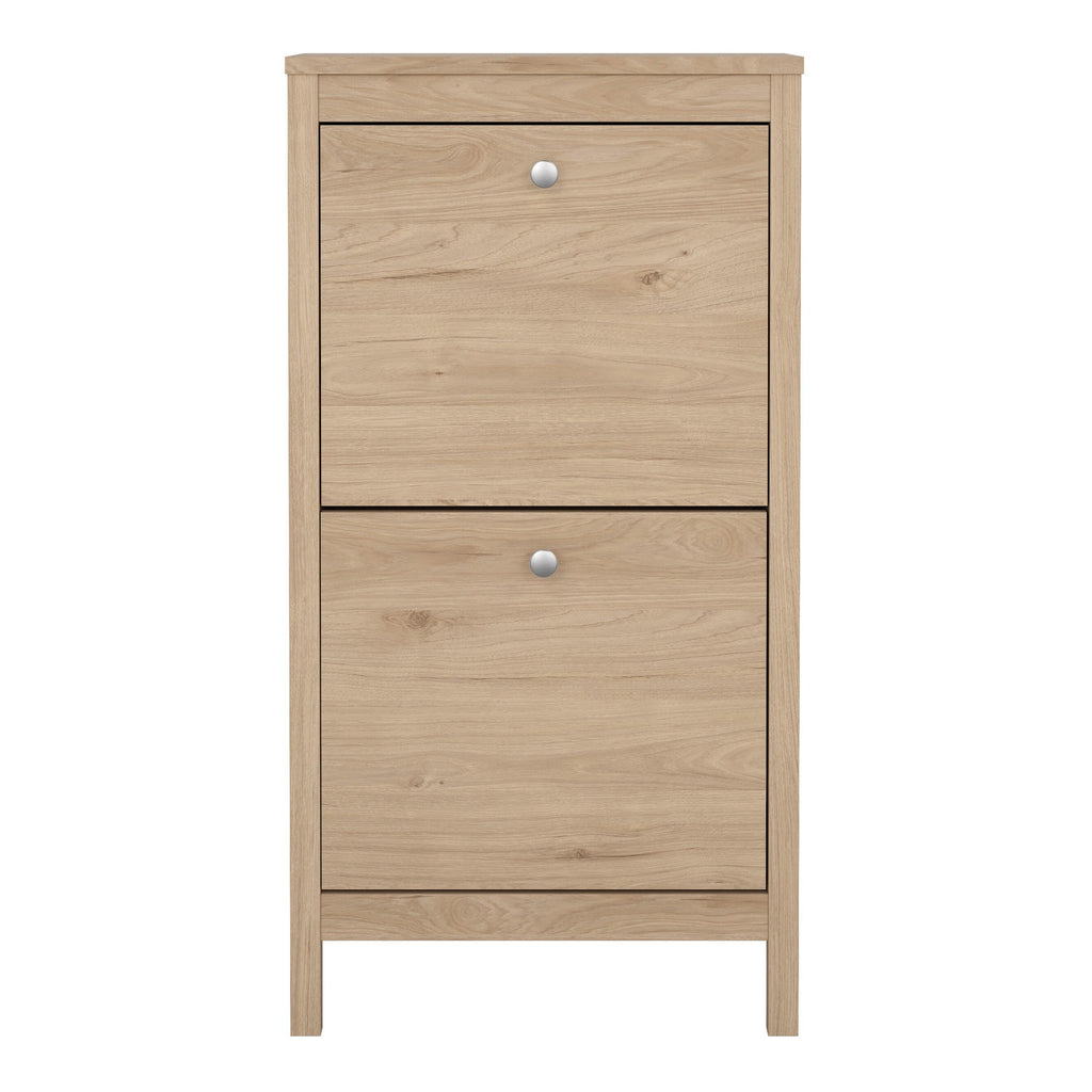 Madrid Shoe Cabinet 2 Flap Doors in Jackson Hickory Oak - image 2