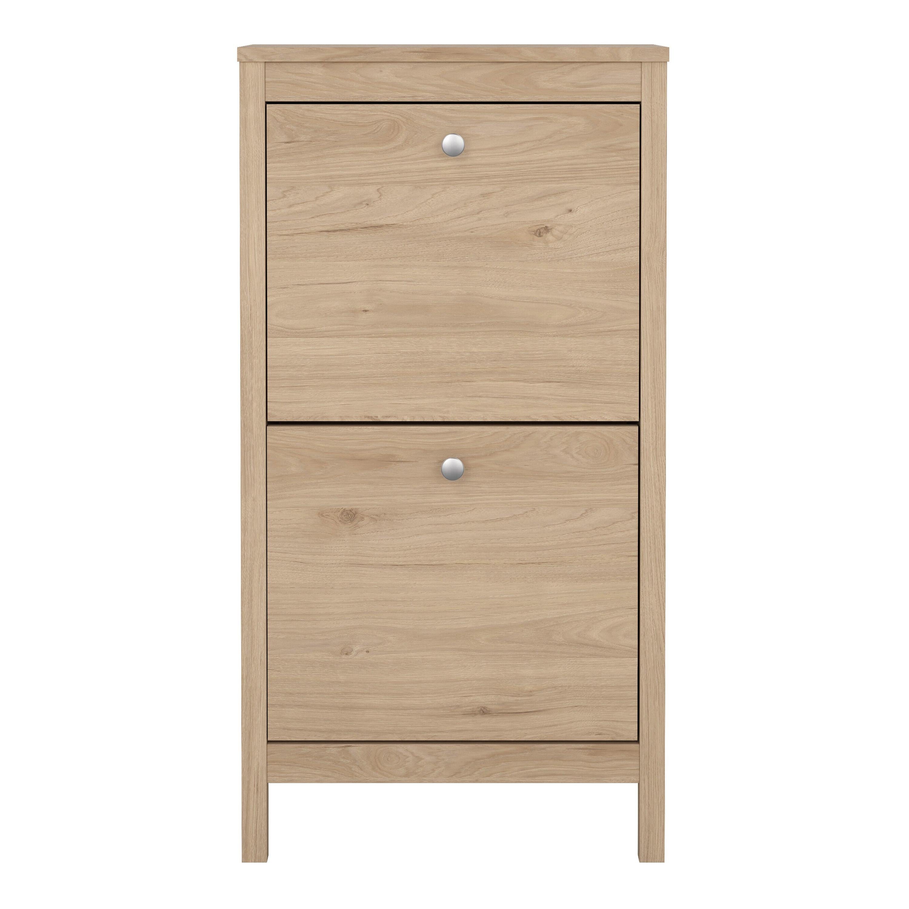 Madrid Shoe Cabinet 2 Flap Doors in Jackson Hickory Oak - image 2