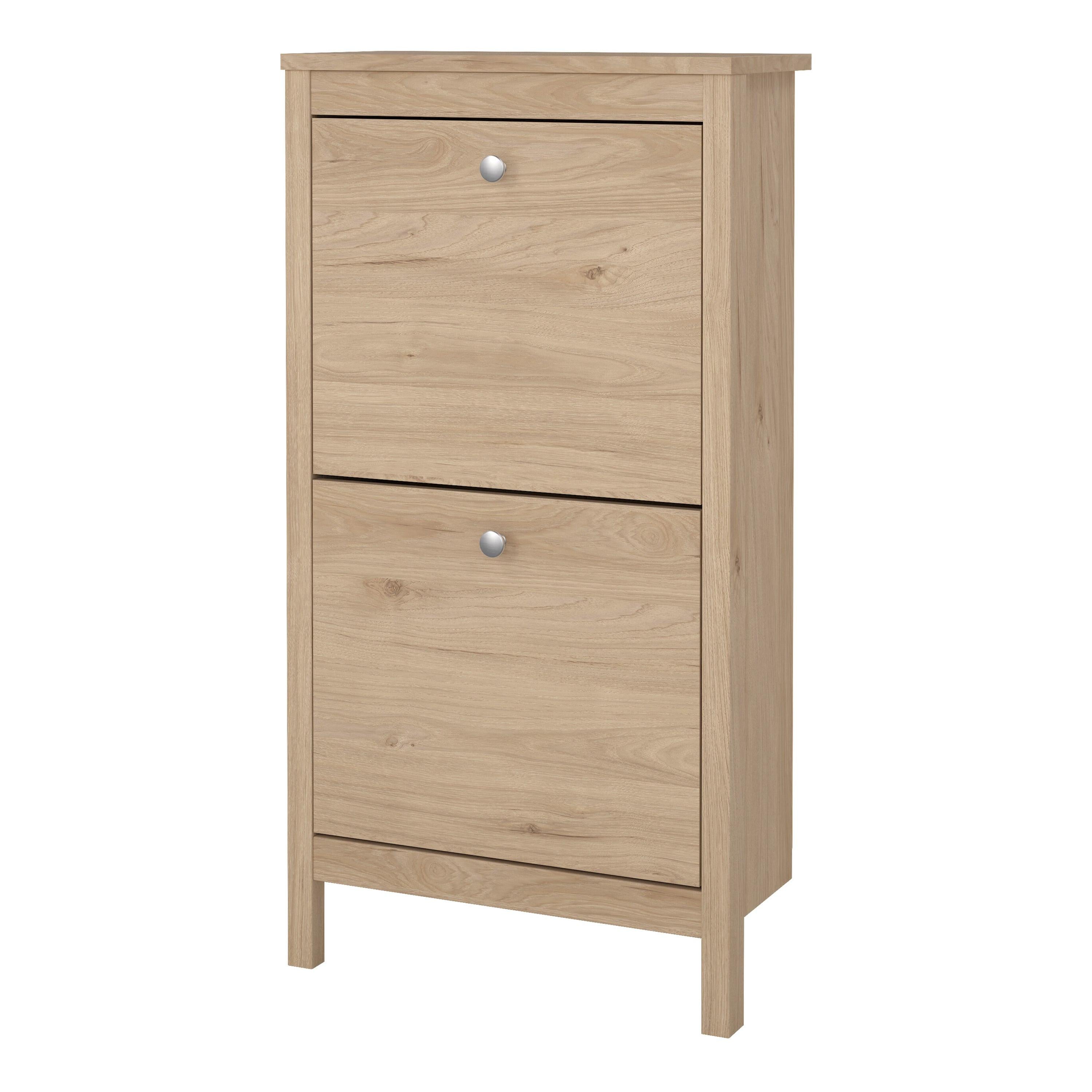 Madrid Shoe Cabinet 2 Flap Doors in Jackson Hickory Oak - image 3