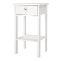 Madrid Bedside Table with 1 Drawer in White - image 3