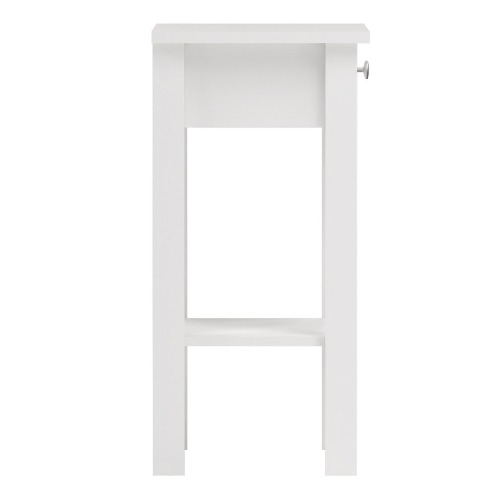 Madrid Bedside Table with 1 Drawer in White - image 4