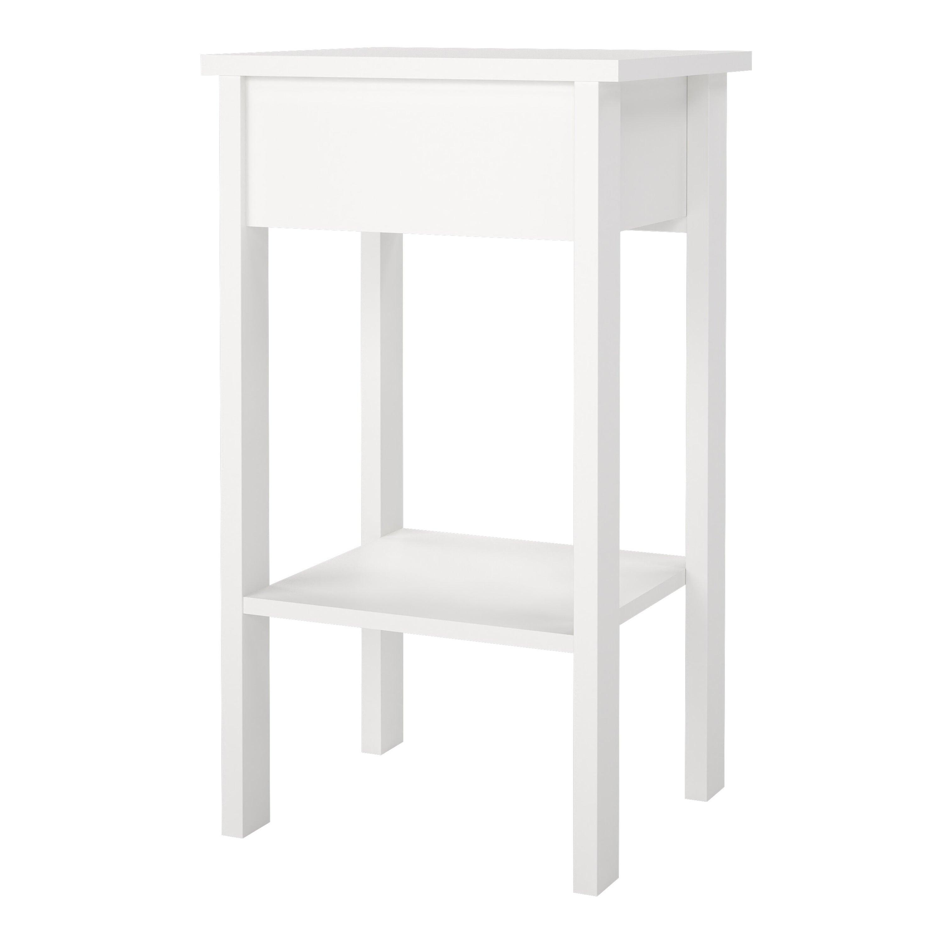Madrid Bedside Table with 1 Drawer in White - image 5