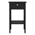 Madrid Bedside Table with 1 Drawer in Matt Black - image 2