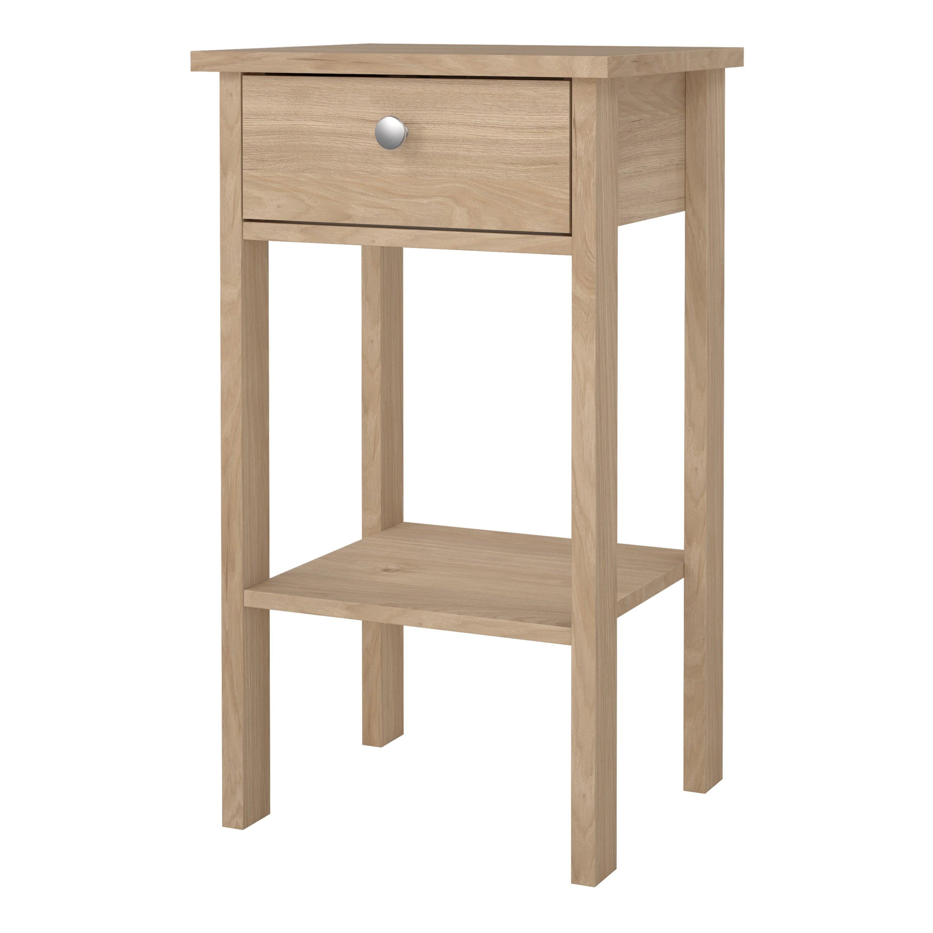 Madrid Bedside Table with 1 Drawers in Jackson Hickory Oak - image 3