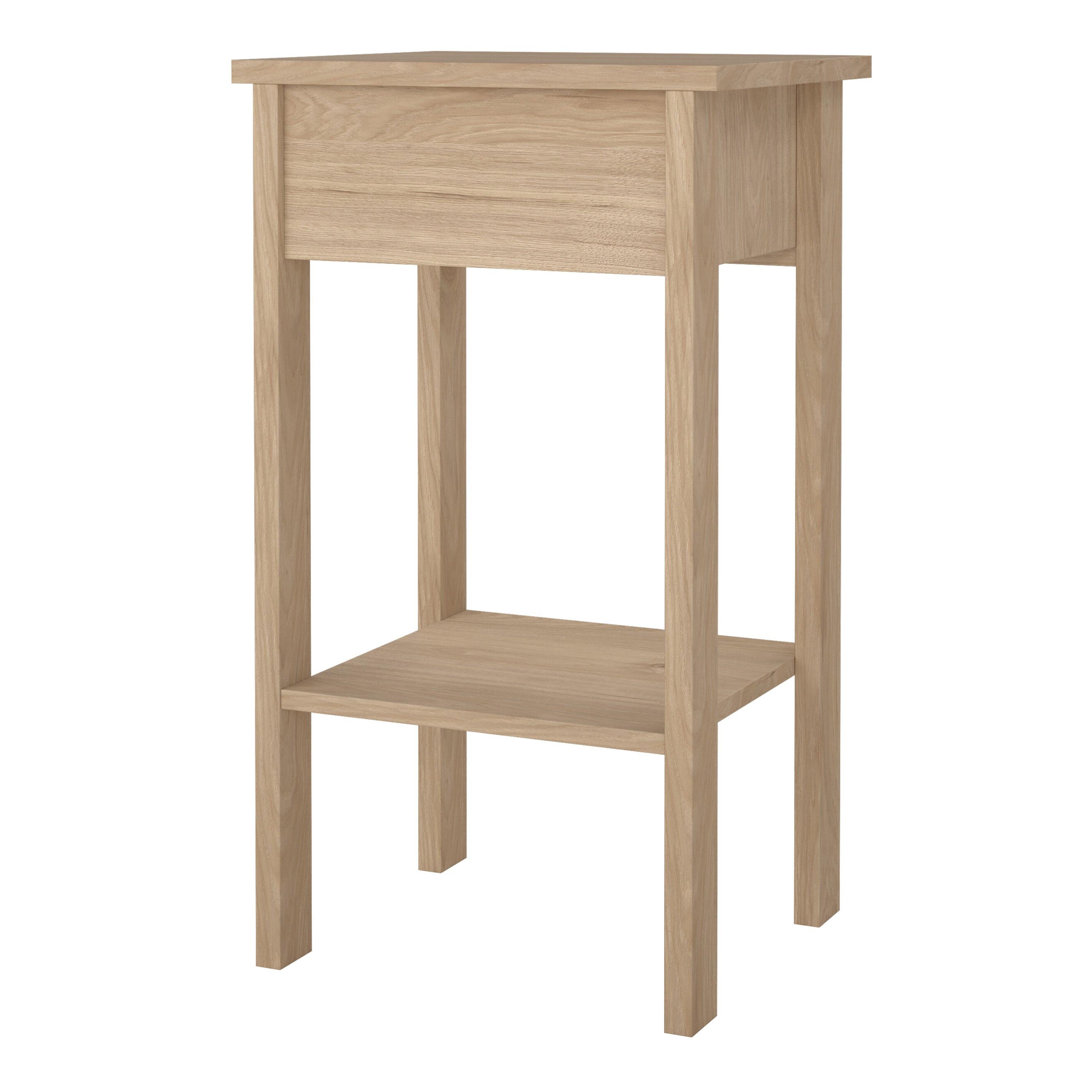 Madrid Bedside Table with 1 Drawers in Jackson Hickory Oak - image 5