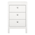 Madrid Bedside Table 3 Drawers in White - image 2
