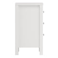 Madrid Bedside Table 3 Drawers in White - image 4
