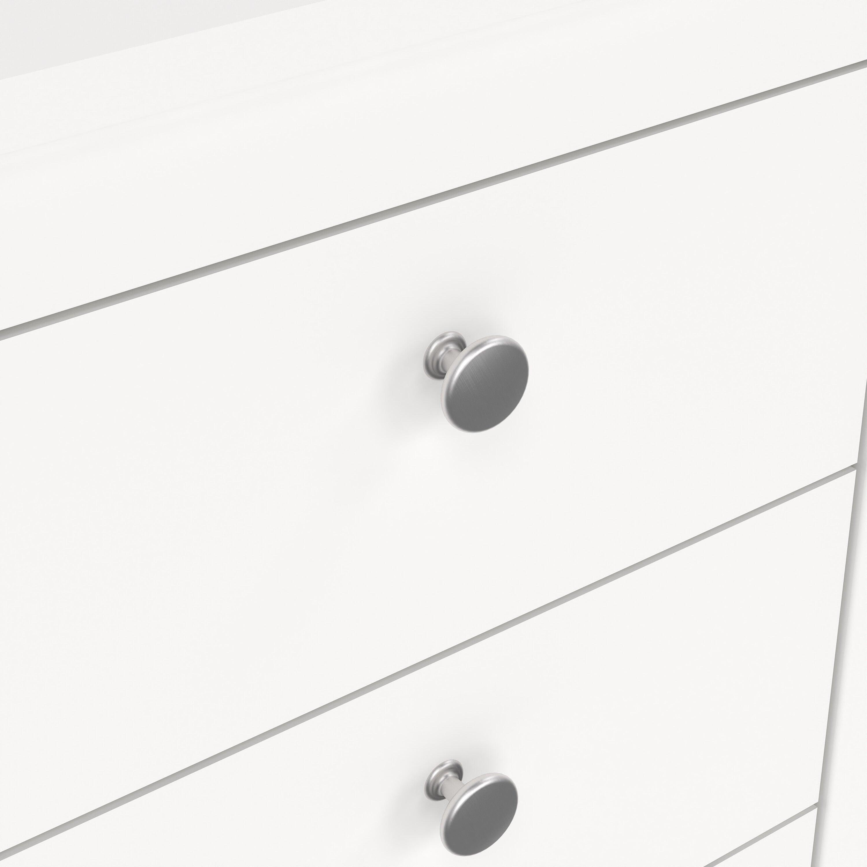 Madrid Bedside Table 3 Drawers in White - image 8