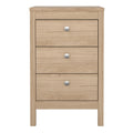 Madrid Bedside Table 3 Drawers in Jackson Hickory Oak - image 2