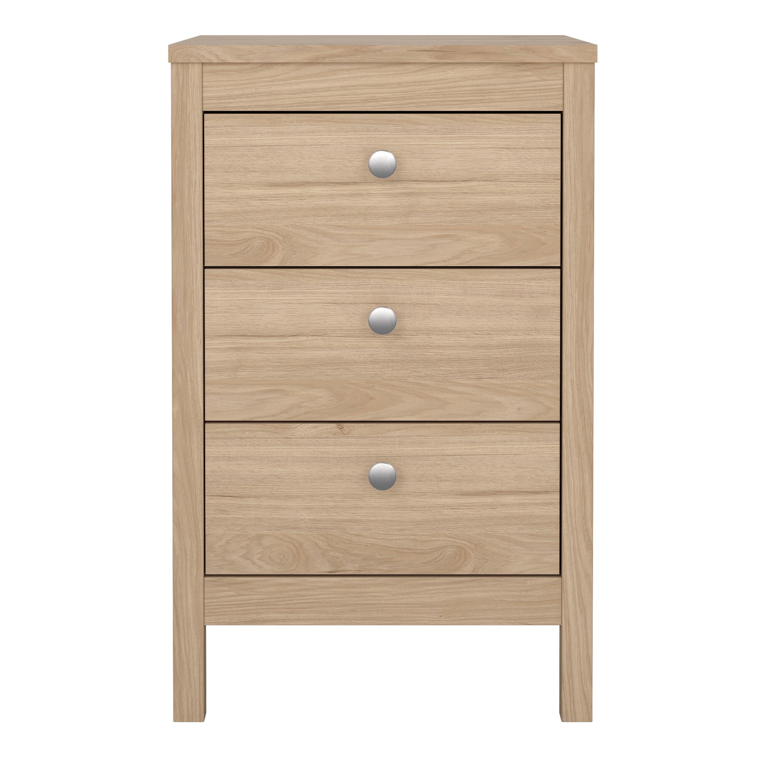 Madrid Bedside Table 3 Drawers in Jackson Hickory Oak - image 2