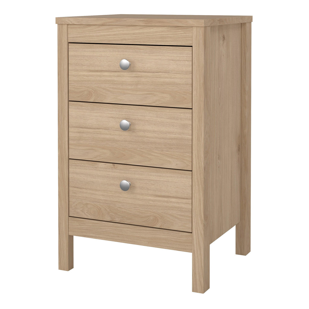 Madrid Bedside Table 3 Drawers in Jackson Hickory Oak - image 3