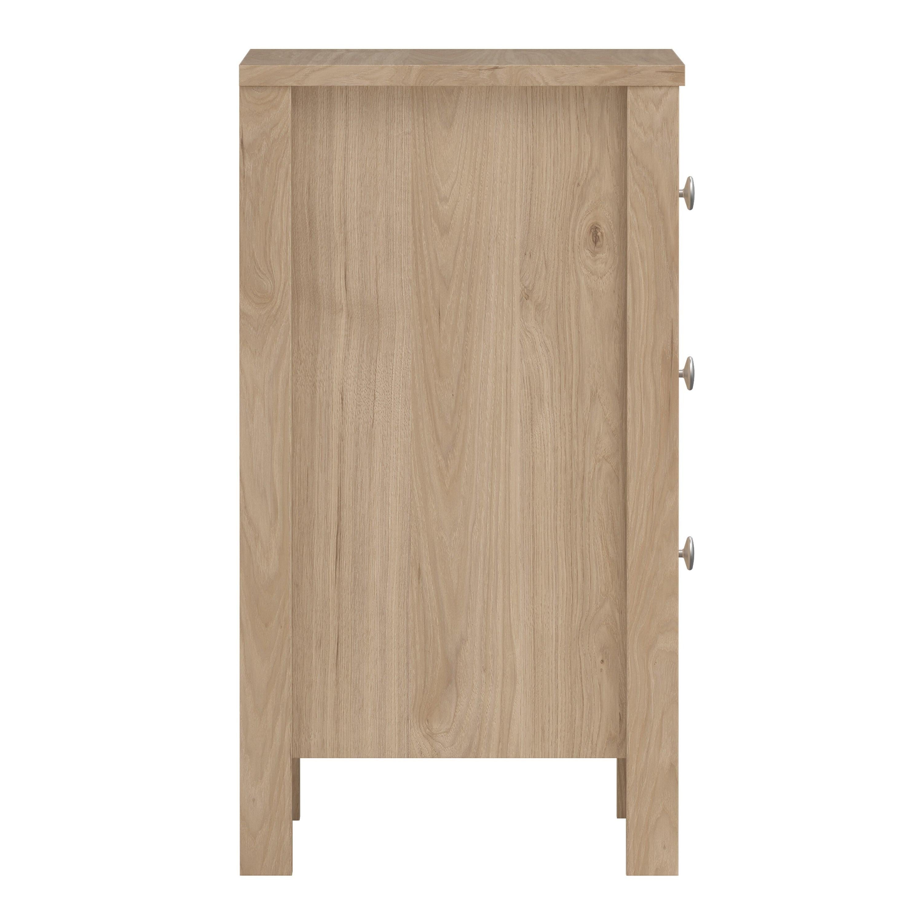 Madrid Bedside Table 3 Drawers in Jackson Hickory Oak - image 4