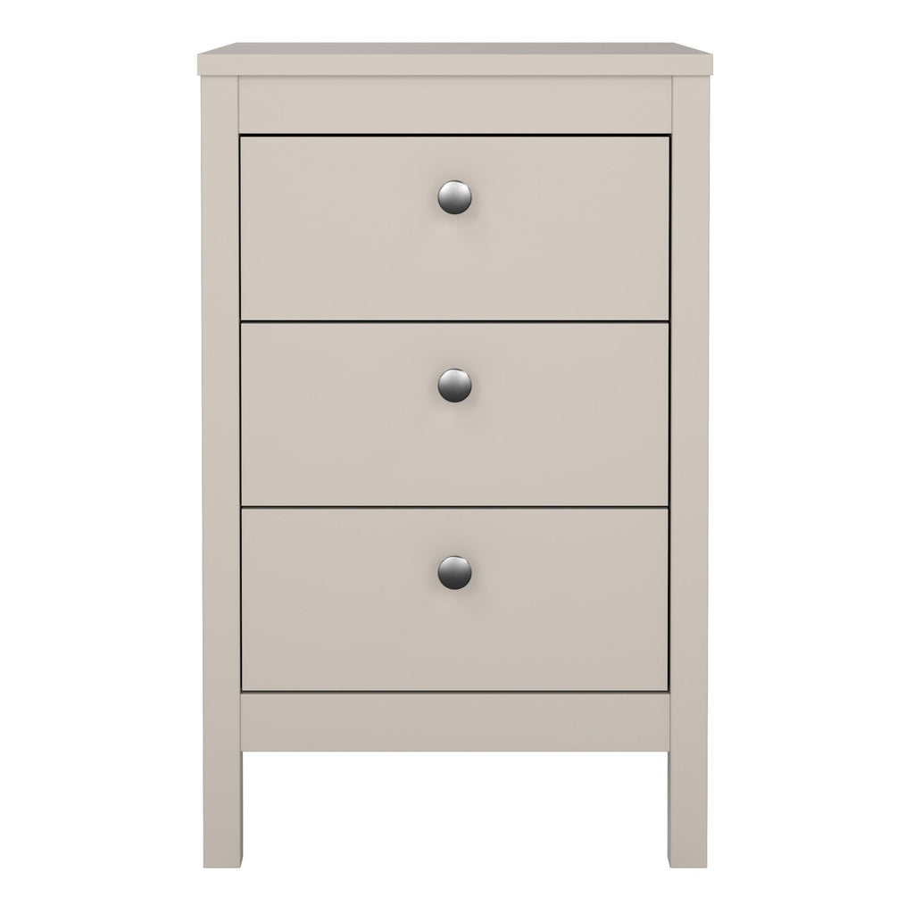 Madrid Bedside Table 3 Drawers in Cashmere - image 2