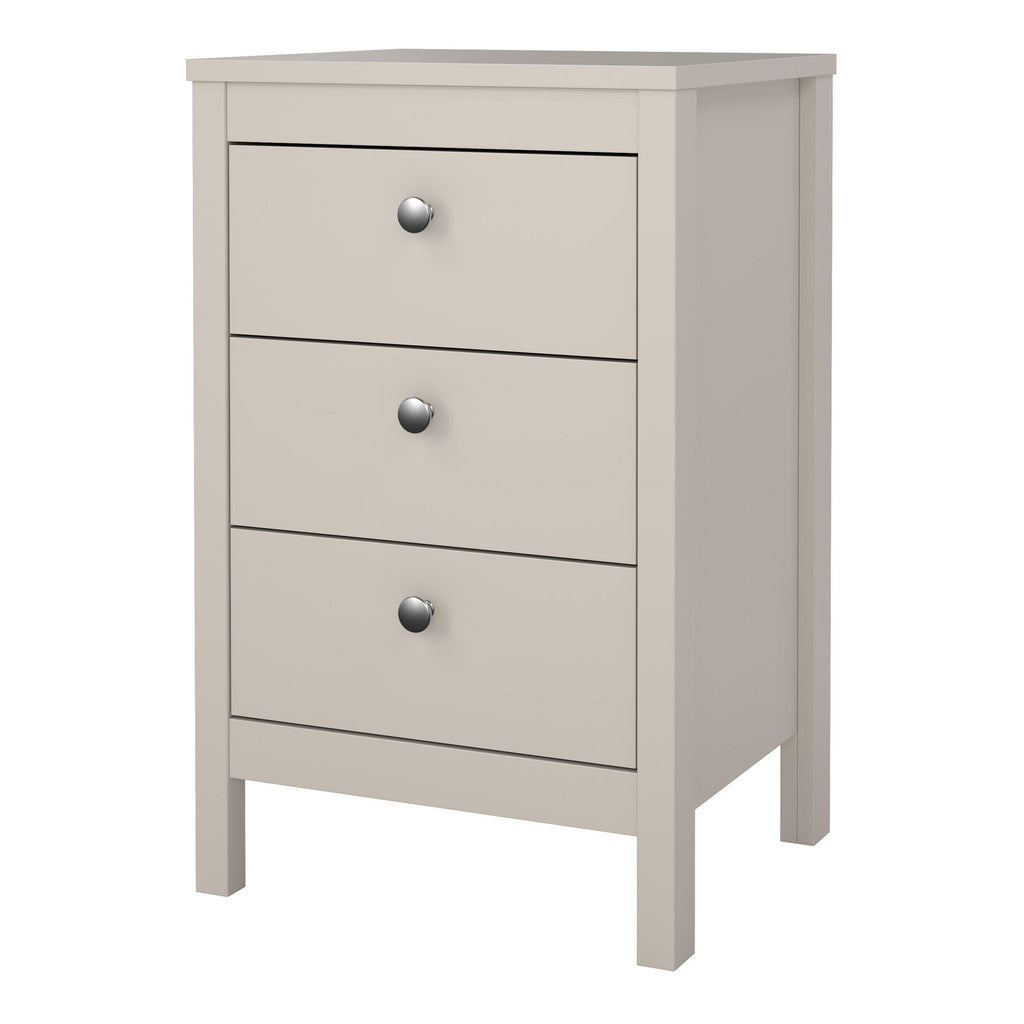 Madrid Bedside Table 3 Drawers in Cashmere - image 3