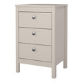Madrid Bedside Table 3 Drawers in Cashmere - image 3