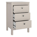Madrid Bedside Table 3 Drawers in Cashmere - image 5
