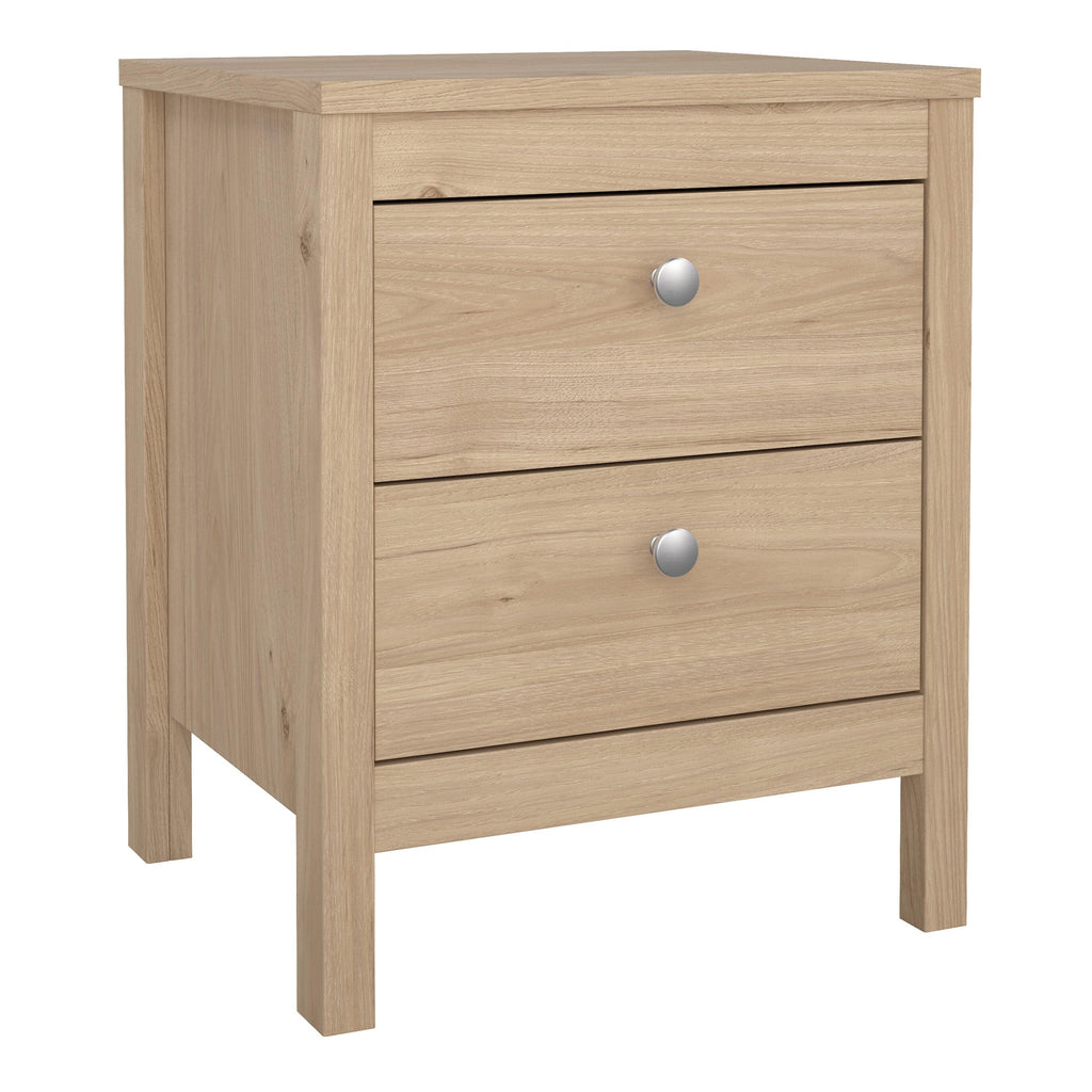 Madrid Package - Bedside Table 2 Drawers + Chest 5 Drawers + 2 Door Wardrobe in Jackson Hickory Oak - image 2
