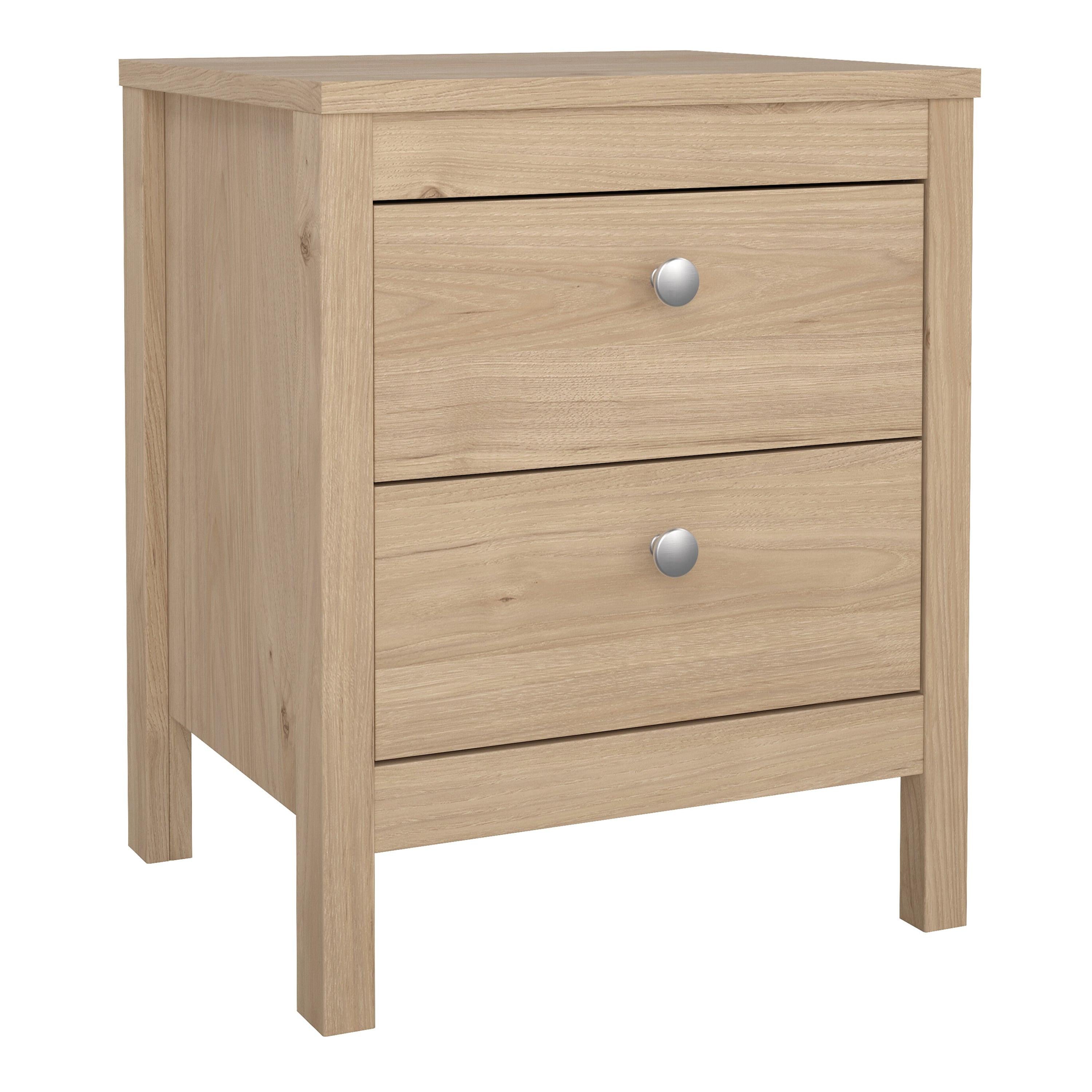 Madrid Package - Bedside Table 2 Drawers + Chest 5 Drawers + 3 Door Wardrobe in Jackson Hickory Oak - image 2