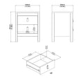 Madrid Package - Bedside Table 2 Drawers + Chest 5 Drawers + 3 Door Wardrobe in Jackson Hickory Oak - image 5