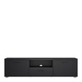 Media TV Unit with 2 Doors 1 Drawer 147cm Black - image 2