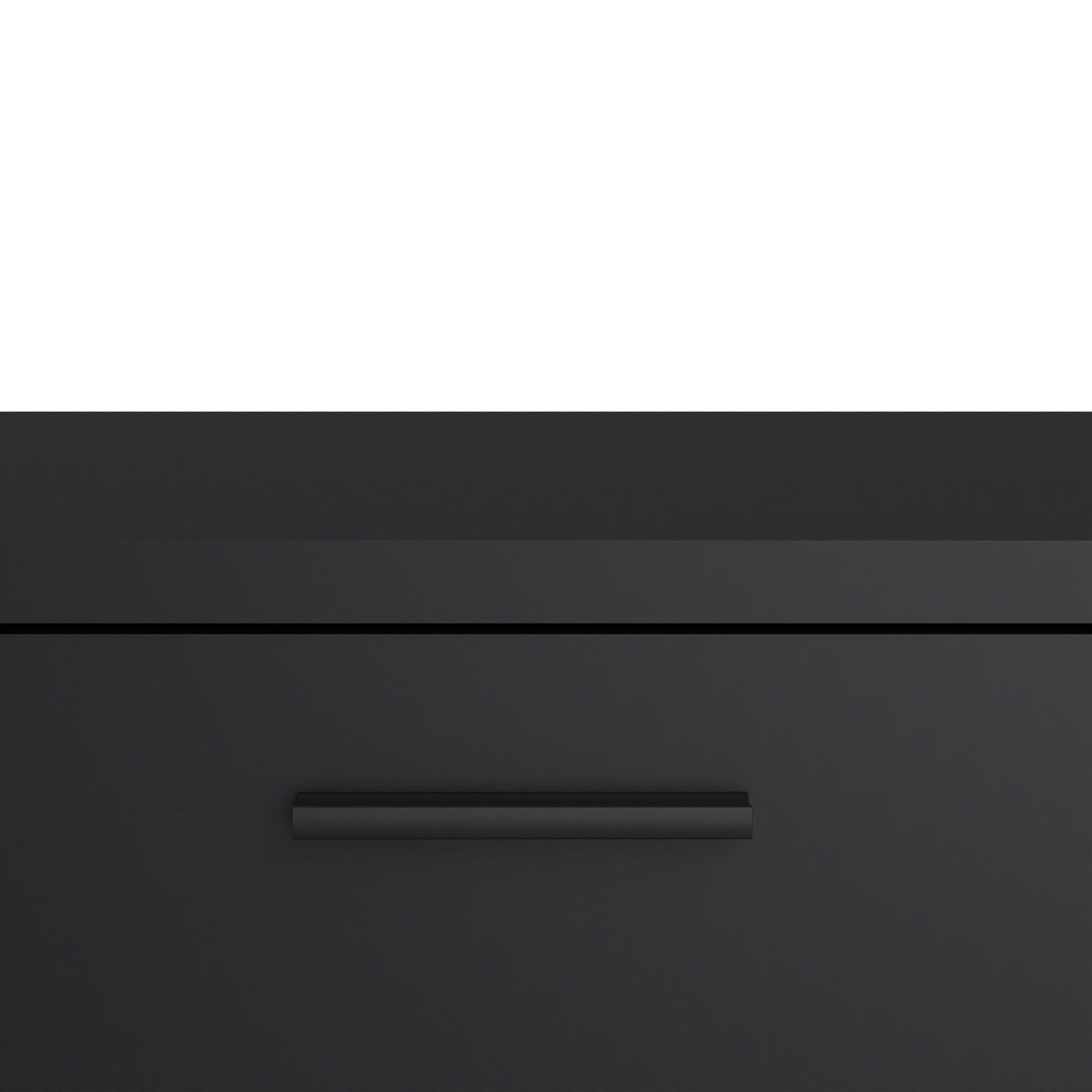 Media TV Unit with 2 Doors 1 Drawer 147cm Black - image 8