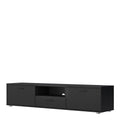 Media TV Unit with 2 Doors 1 Drawer 177cm Black - image 3
