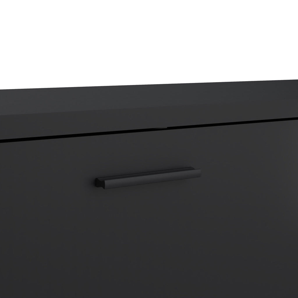 Media TV Unit with 2 Doors 1 Drawer 177cm Black - image 9