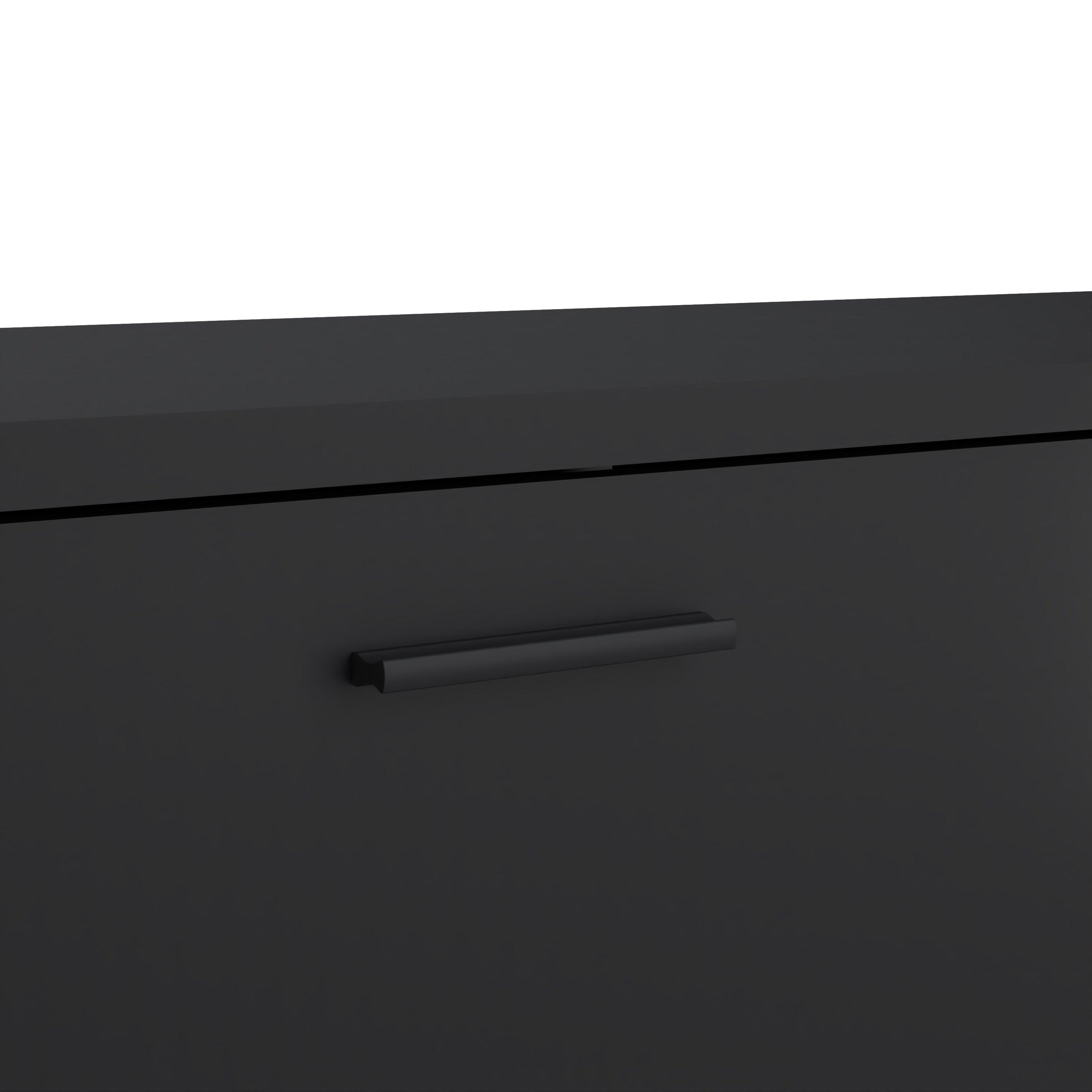 Media TV Unit with 2 Doors 1 Drawer 177cm Black - image 9