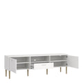Media TV Unit with 2 Doors 1 Drawer in White - image 5