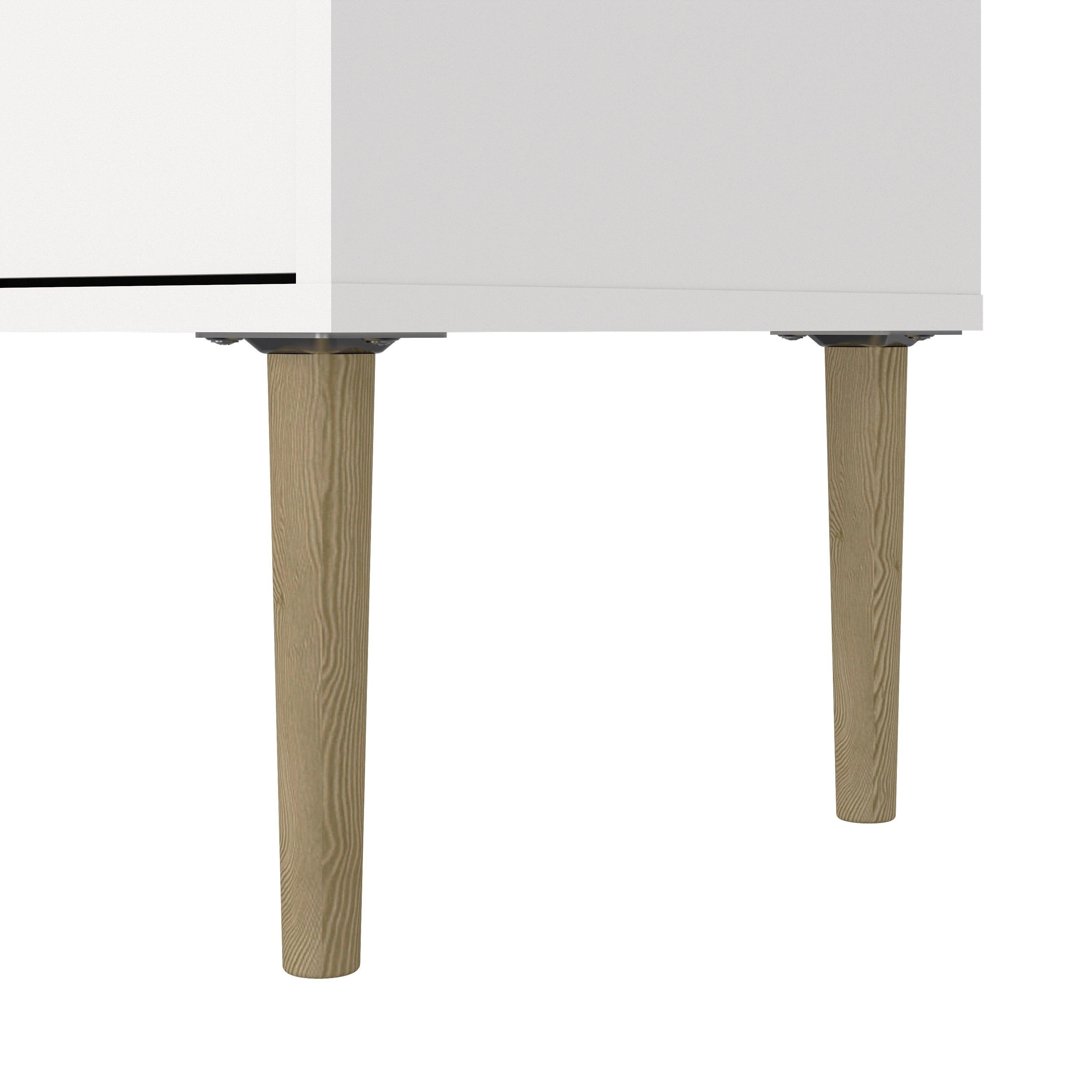 Media TV Unit with 2 Doors 1 Drawer in White - image 9