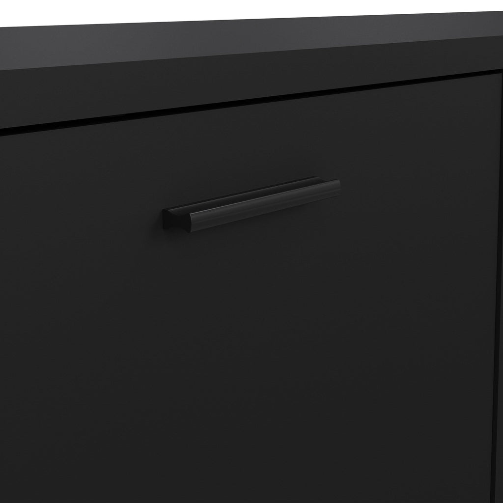 Media TV Unit with 2 Doors 1 Drawer in Black - image 7