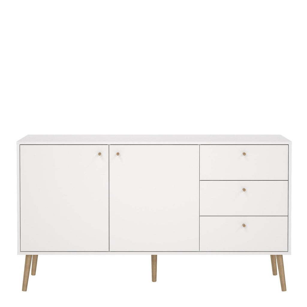 Cumbria Sideboard 2 Doors + 3 Drawers White - image 2