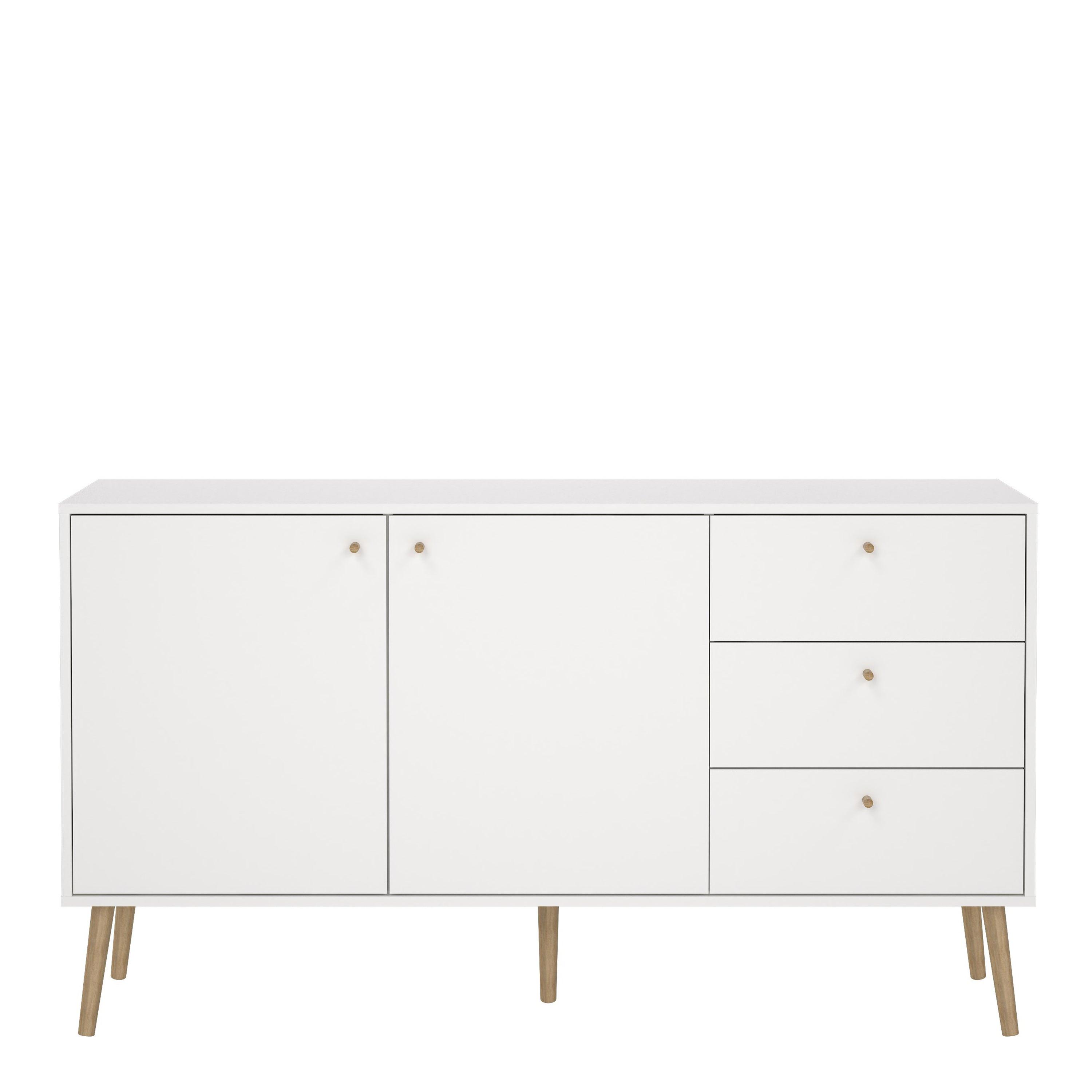 Cumbria Sideboard 2 Doors + 3 Drawers White - image 2