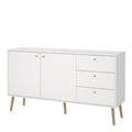 Cumbria Sideboard 2 Doors + 3 Drawers White - image 3