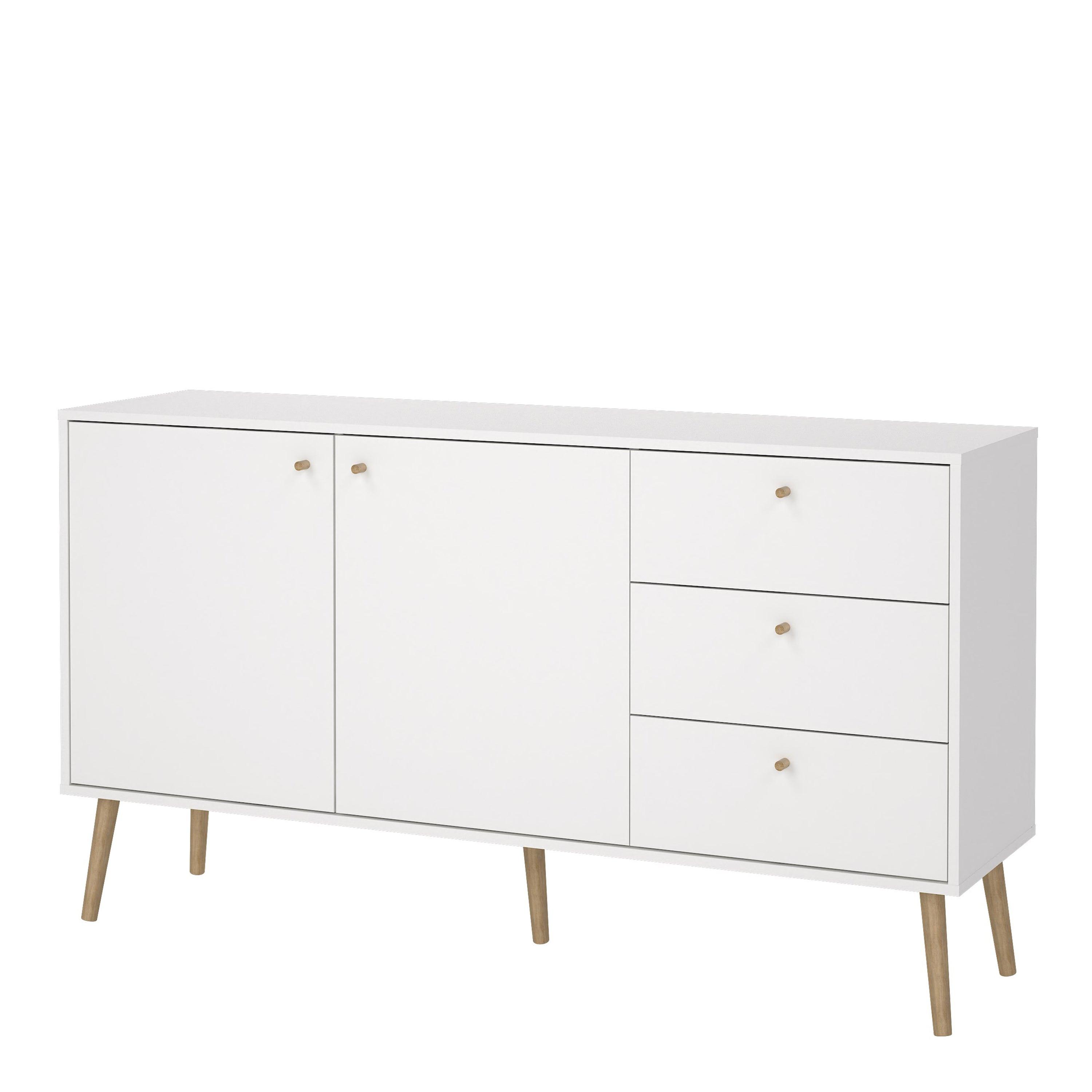 Cumbria Sideboard 2 Doors + 3 Drawers White - image 3